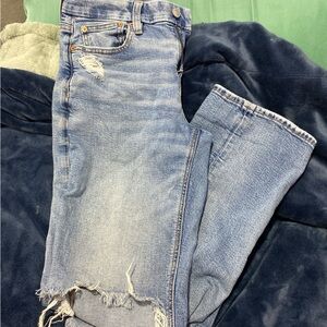 American Eagle By Payless Light Blue Distressed Jeans